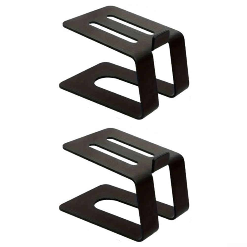 Niceminiwall Par de soportes ajustables para altavoces de escritorio – Soporte de altavoz de monitor de estudio ajustable con almohadillas antivibración, marco de metal para monitores HiFi de audio de