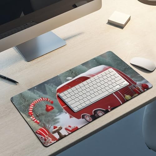 Mouse Pad Gaming Rojo Auto Navidad 60x30 cm Antideslizante miniatura 5
