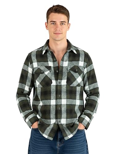 Image of Beyoung Recycled Checked Flannel Shirt for Men | Premium Cotton Flannel | Classic Pointed Collar