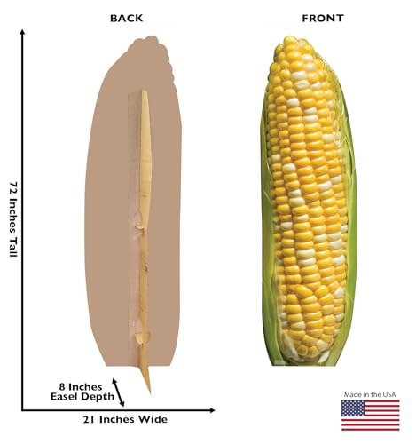 Image of Cardboard People Corn on The Cob Life Size Cardboard Cutout Standup