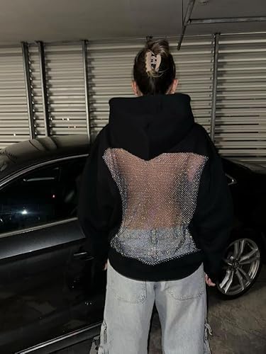 Image of Women's Hooded Sweatshirt with Mesh Back Panel | Full Sleeve Casual Hoodie for Winter & Streetwear