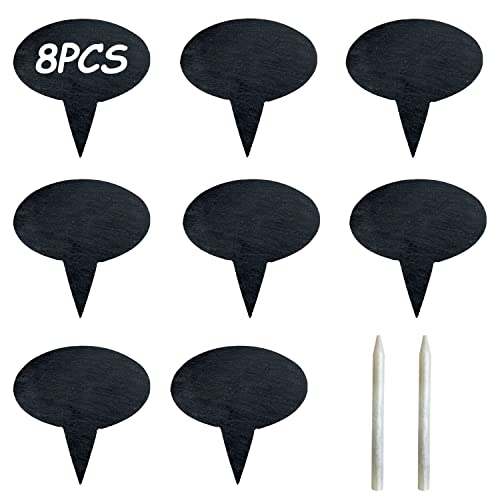 Cheese Markers Set of 8PCS for Charcuterie Board Slate Cheese Labels Sign Chalkboard Picks Cheese Name Tag Cupcake Toppers for Parties Dinner Food