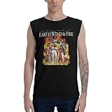 Men's Black Bodybuilding Quick Dry American Music Band Earth Wind and Fire Muscle Tank Top Sleeveles