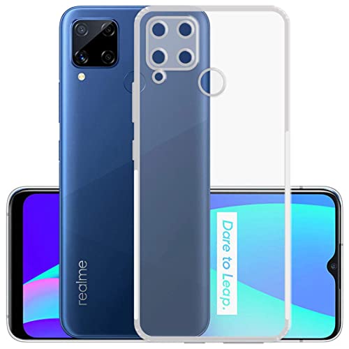 Image of Soft Flexile Case Compatible with Realme Narzo 30A / 20 / Realme C25s / C25 / C12- Transparent