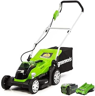 Greenworks 14-Inch 40V Cordless Lawn Mower, 4.0 AH Battery Included MO40B410