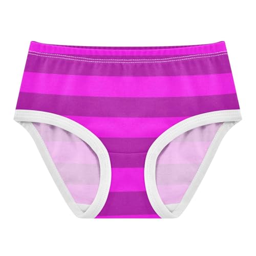 Hot Pink Purple Stripe Toddler Girls's Underwear 2T