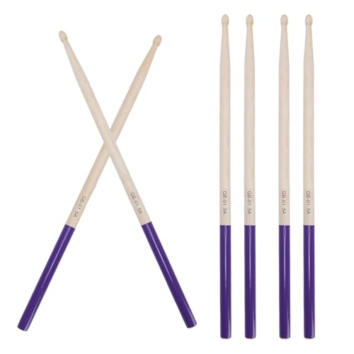 3 Pares Baquetas 5A de Madera de Arce con Punta Oval miniatura 5