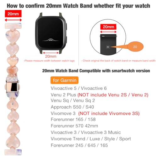 Correa resinada de 20mm para reloj Garmin miniatura 2