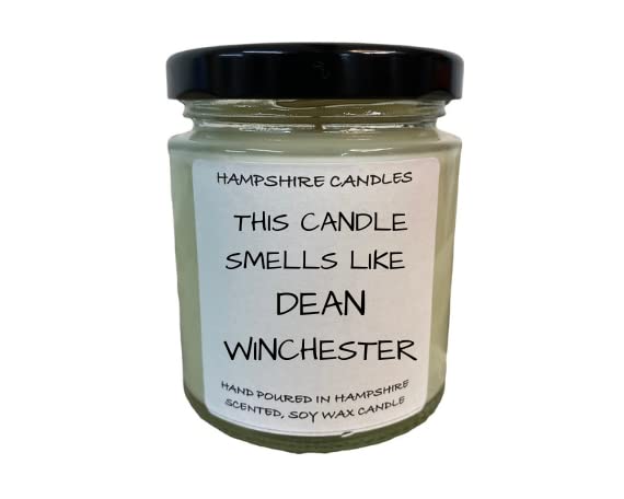 This Candle Smells Like Dean Winchester Quote Candle | Highly Scented | Natural Eco Soy Wax | Handmade | Birthday Keepsake Gift (Clear Glass Jar)