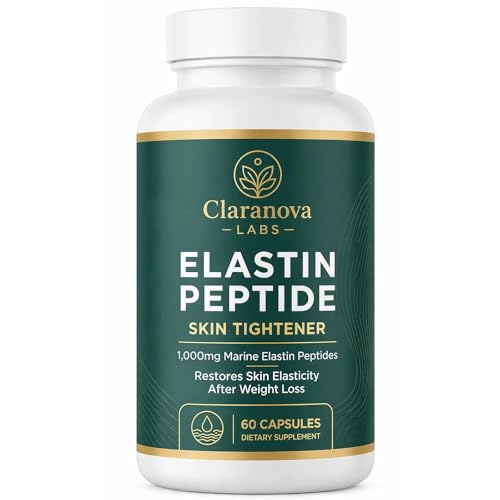 Claranova Labs Marine Elastin Peptides Supplement 1 000mg Per Serving Skin Elasticity Support 60 Capsules (1pc)