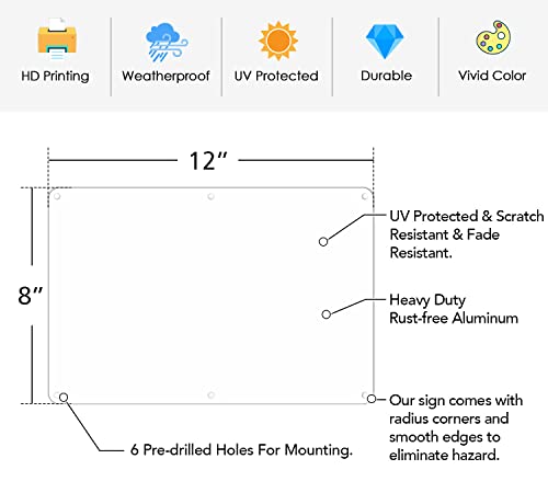 Faittoo Blank Write-On Metal Sign, 4-Pack 12 X 8 Inches Rust Free Aluminum, Uv Protected, Waterproof, Weather Resistant, Durable Ink, Easy To Mount #TOP1