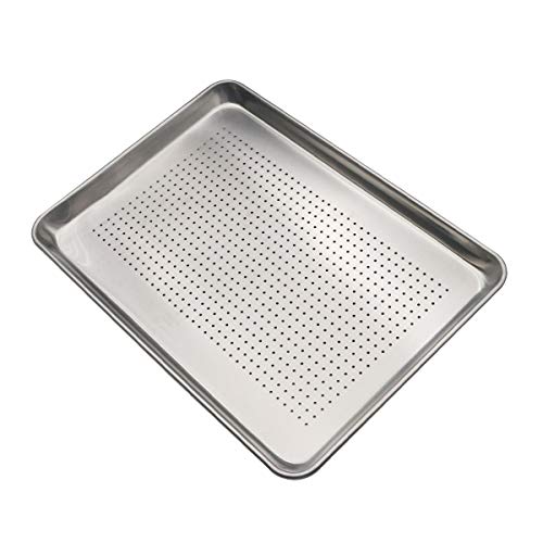Firsmat Aluminum Perforated Half Sheet Pan For Baking Half Size Bakery Sheet Tray Metal Cookware Medium Bakeware 13X18 Inches #TOP1