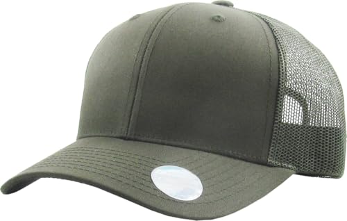 Image of Classic 6 Panel Cotton Twill Mesh Trucker Cap Hat Adjustable Snapback Hat