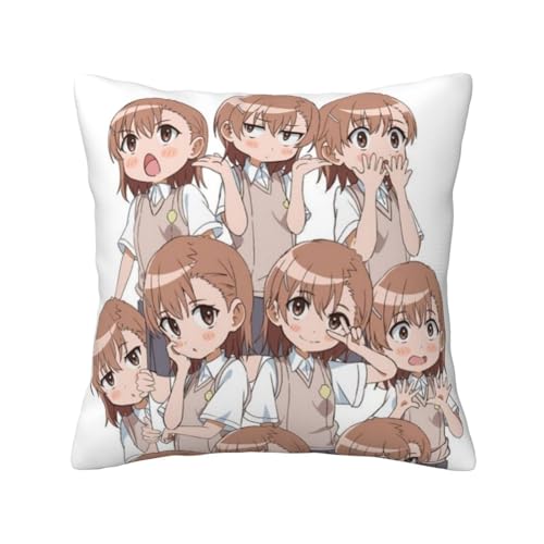 とある科学の超電磁砲 (6) ッションカバー 抱き枕カバー 装飾枕カバー 座布団カバー グッズ ギフト アニメグッズ 着脱簡単 洗える ソファ背当て 両面プリント かわいい おしゃれ 車やソファー 40x40cm