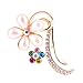 Produktbild Drawihi Einfache Mode Dame Strass-Blütenblätter Brosche und Mädchen frauen feiertags geschenke zeigen Ihre elegante Schönheit und Charme