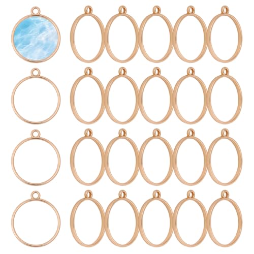 Pendentif creux en alliage rond pour concevoir vos collections de bijoux d'été