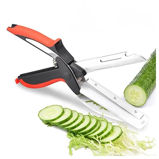 Vegetable Scissors,Food Cutter Choppers Meat Scissors Kitchen Shears,Quick Vegetable Slicer with Cutting Board Knife Kitchen Must Haves Chopping Scissors for Kitchen