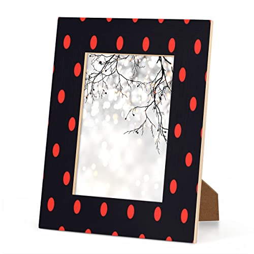 Cfpolar Polka Dot Red Black 11X14 Picture Frame Wood Photo Display Without Mat Photo Frames For For Table Top Or Wall Decor #TOP7
