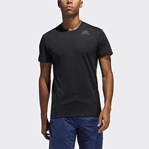 adidas Men's AEROREADY 3-Stripes Tee Black Medium