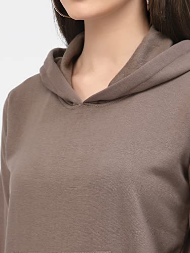 Image of UZARUS Women's Cotton Fleece Stylish Sweatshirt Hoodie