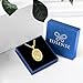 Eusense st christopher necklace mens womens gold-plated st. christopher medal male female oval saint christopher pendant chain medallion patron saint of travelers
