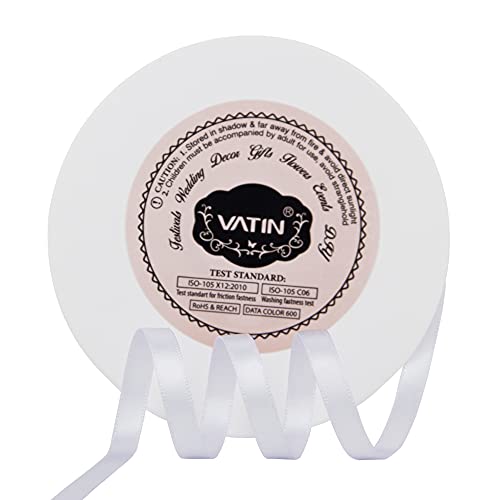 VATIN Ruban de satin double face en polyester 2,5 m Brume lilas Cover