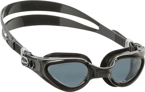 Cressi Right Goggles Black/Frame Black Tinted Lens - Gafas de Natación Antivaho, Antirrayas, Anti UV, Negro/Lentes Humo, Talla Única, Unisex