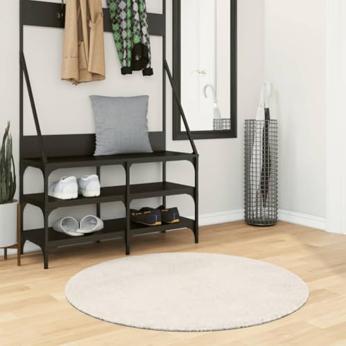 BOWEKAM Home & Garden-Rug ISTAN - Alfombra de pelo alto con aspecto brillante, color crema, 100 cm