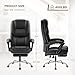 Furmax Executive Office Chair with Foot Rest Big and Tall Office Chair Ergonomic Home Office Desk Chairs Reclining High Back Leather Chair with Lumbar Support, 400LBS (Black)