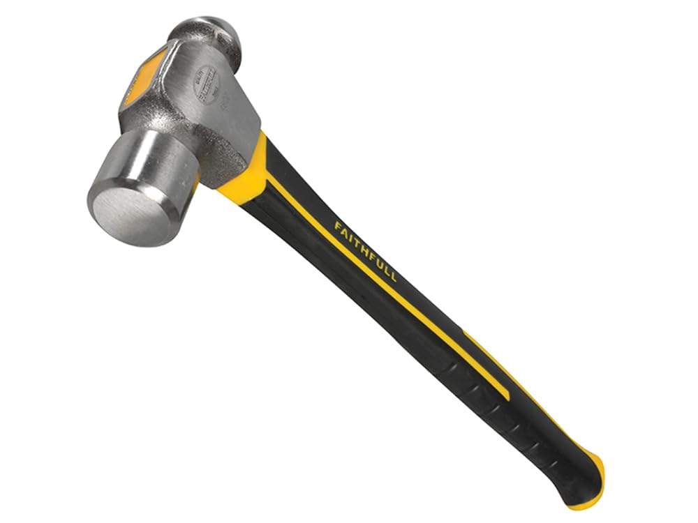 Faithfull Ball Pein Hammer Fibreglass Shaft 1.36Kg (48Oz)