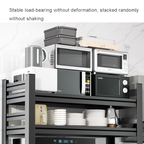 Robustes Küchenregal mit 3 Ebenen, stabiles Metallregal, vielseitiges Mikrowellen-Regal, stilvolle Aufbewahrungslösung für Zuhause und Küche