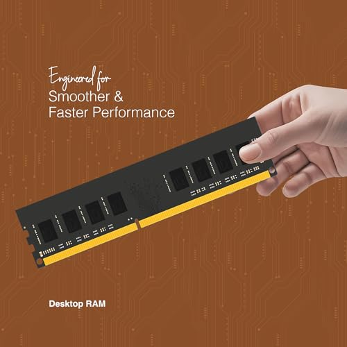 Image of FINGERS Desktop RAM - 16GB Capacity (DDR4, 3200 MHz Unbuffered DIMM Memory, CL22 Latency, Intel /AMD Compatible, Easy Installation, 3-Year Warranty for Enhanced Desktop Performance) Make in India