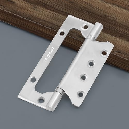 Image of Plantex Butterfly Hinges for Door /Stainless Steel Door Hinges /5 Inch x 14 Gauge Hinge /2.5 mm Hinges for Home /Office /Hotel /Non-Mortise Hinge - Pack of 1 (Chrome)