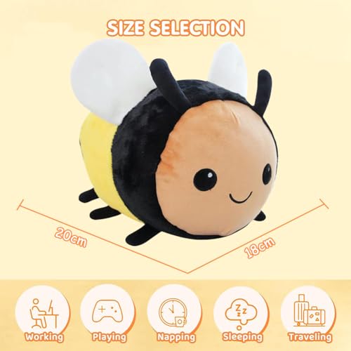 LGWJHCY Bienen Plüschtiere, Weiche Bienen Kuscheltier Spielfigur Plüsch, Bumblebee Plüsch Spielzeug, Tolles Geschenk für Jungen Und Mädchen Zum Fantasievollen Spielen.