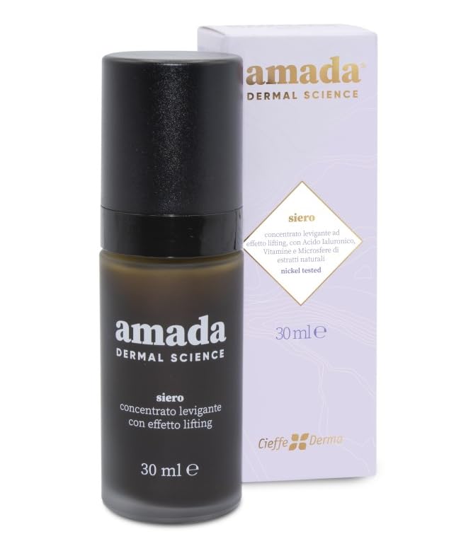 Amada Siero Viso Anti-Age, Effetto Lifting con Acido Ialuronico e Vitamine, 30 ml
