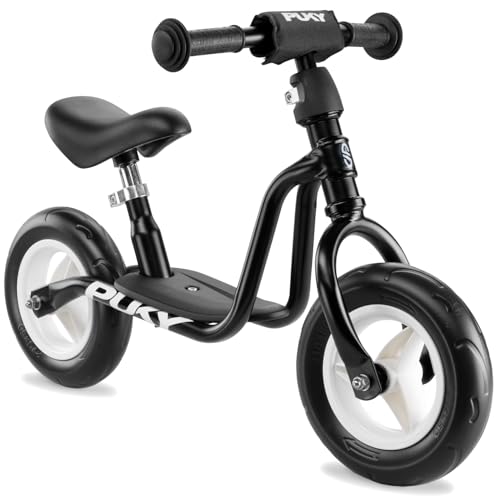 PUKY LR M Negro | Bicicleta sin Pedales para niños de 2 años | Balance Bike y Bici de Equilibrio Ajustable | Bici bebé, niño y niña de 2 a 3 años | Bicicleta 3 años | Manillar y sillín Ajustable