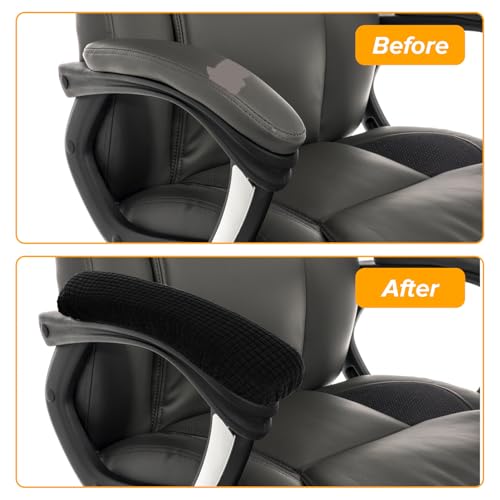 2PCS Office Chair Arm Covers Removable 30cm Polyester Gaming Chair Armrest Slipcovers - Image 4