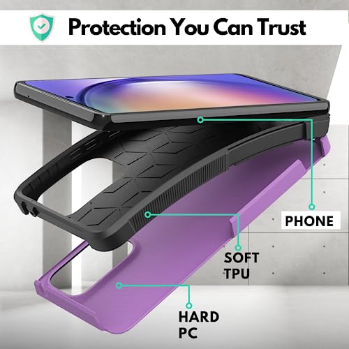 Coque Galaxy A54 5G violette premium avec double protection écran en verre
