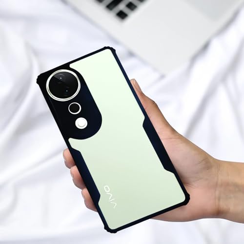 Image of AIBEX Polycarbonate Crystal Clear Back Cover Case for Vivo T3 Ultra 5G / Vivo V40 5G / Vivo V40 Pro 5G| 360 Degree Protection | Shock Proof Design | Transparent Back