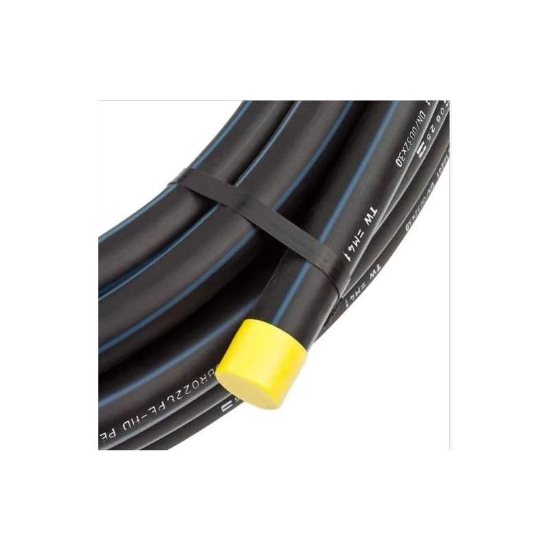 Tubo da 20 mm in polietilene alimentare ad alta densità, pressione massima 25 bar, bobina da 100 metri, colore nero, massima qualità, tubo con certificato AENOR adatto per uso acqua potabile.