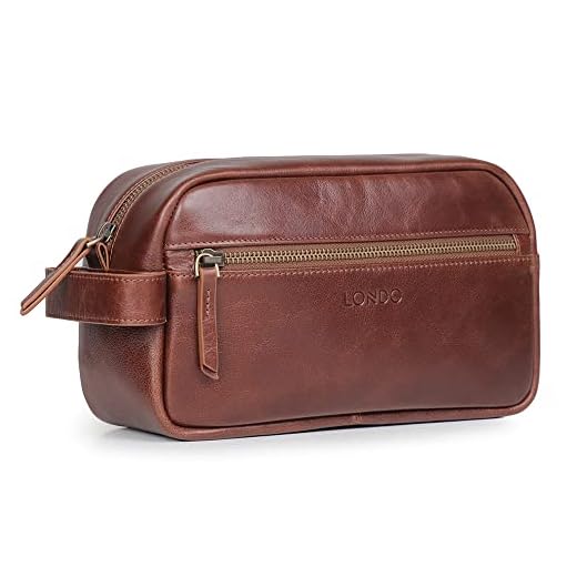 Londo Genuine Leather Travel Toiletry Bag