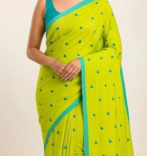 Image of Women's Floral Embroidered Handloom Pure Cotton Saree