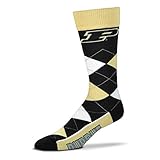 NCAA Purdue Boilermakers Argyle Unisex Crew Cut Socks - One Size Fits Most