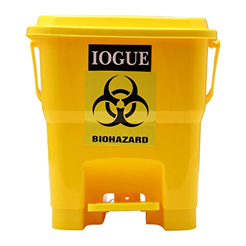 Image of Plastic Bio Medical Pedal Garbage Waste Dustbin 16 LTR (YELLOW)