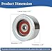 2 Pcs Idler Pulley Compatible with Lexus ES350 GS350 GS450h IS350 RX350 2007-2021, Fit for 4Runner Camry Tacoma RAV4 Tundra Sienna 2003-2021, Drive Belt Idler Pulley Replaces 16604-31020 16604-0P011
