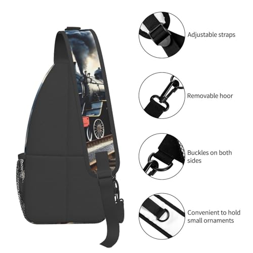 Bolso tipo bandolera de viaje con estampado de tren miniatura 5