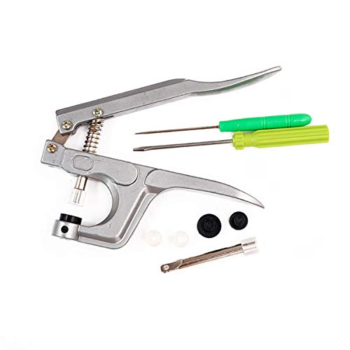 100 Complete White Snaps Plastic Snaps Hand-Held Pliers Tool Installs Size 20, 22, 24 T5 No-Sew Button Snap Fastener Press Attacher Punch For Snaps #TOP2