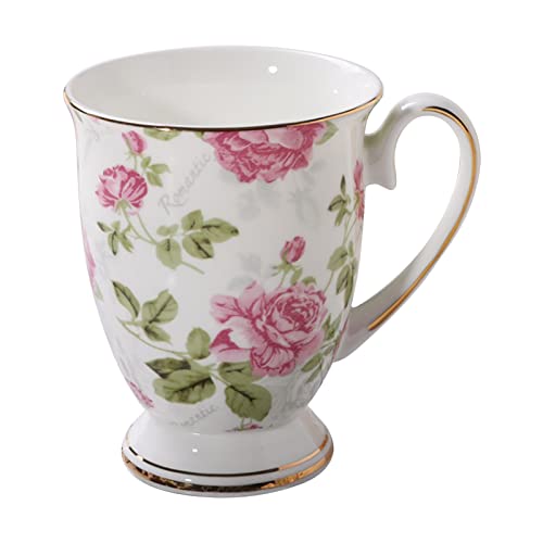 Taza de té de porcelana inglesa para el hogar, la cocina, la oficina, 300 ml
