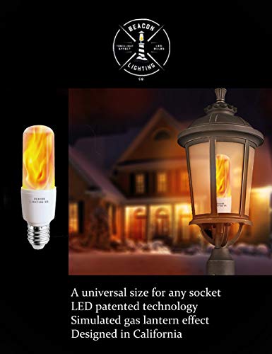 image for HoogaLife E26 LED Bulb, 4W Flame Light with Gravity Sensor, Yelllow, 1