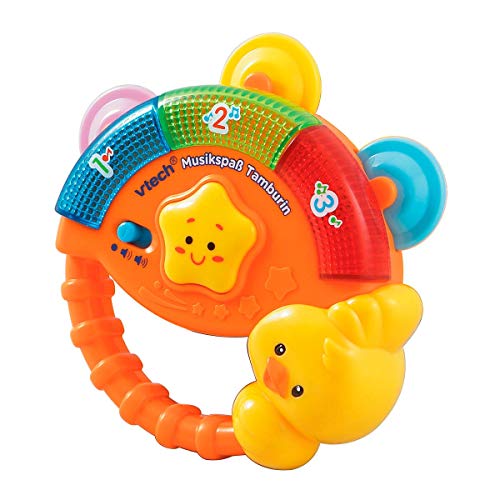 Vtech Baby Musikspaß Tamburin – Elektronisches Spielzeug mit Musik und Geräuscheffekten – Für Kinder von 9-36 Monaten